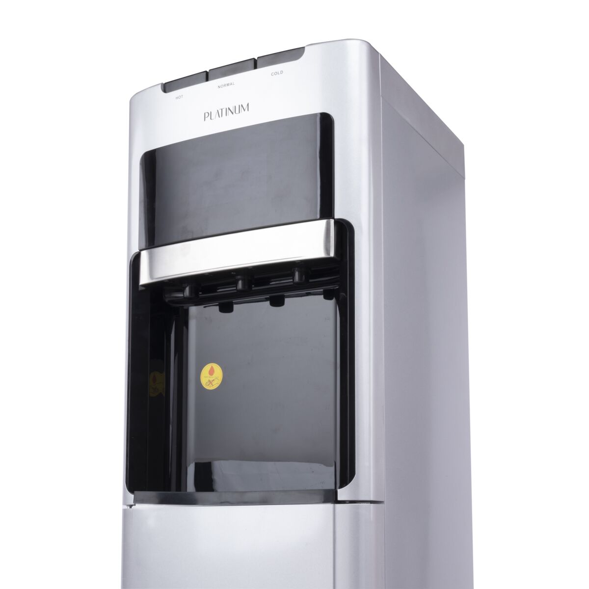 Platinum 220240V Bottom Loading Hot and Cold Water Dispenser with Child Lock Silver and Black